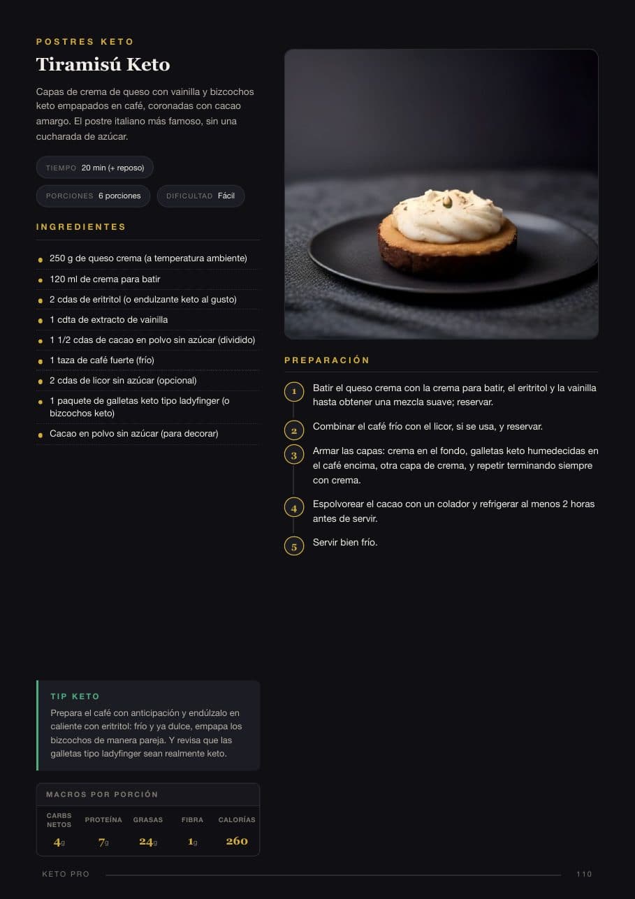 Postres keto